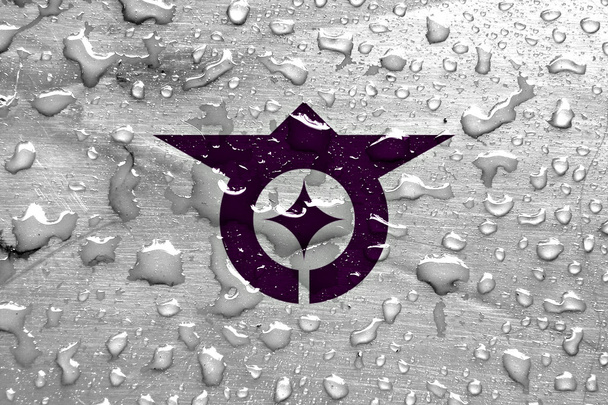 bandiera di Ota con gocce di pioggia
 - Foto, immagini