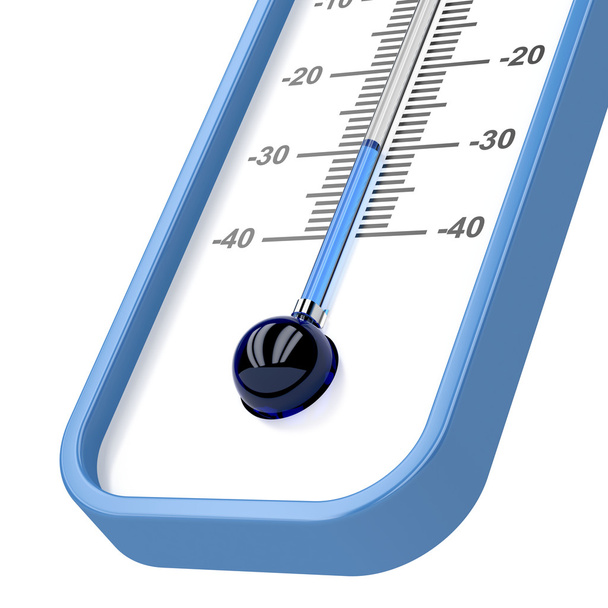 水銀温度計のクローズ アップ - 写真・画像