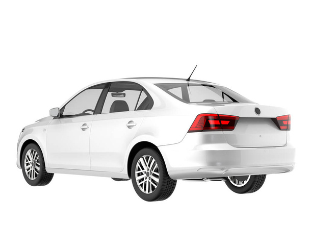 Modern car isolated on white background. 3d rendering - illustration - Foto, Bild