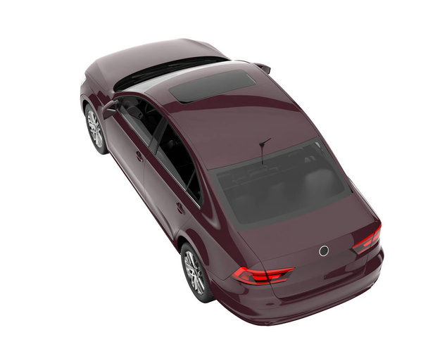 Modern car isolated on white background. 3d rendering - illustration - Photo, Image