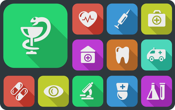 Medical buttons - Vector, Image