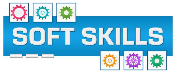 Soft Skills concept image με σύμβολα κειμένου και εργαλείων. - Φωτογραφία, εικόνα