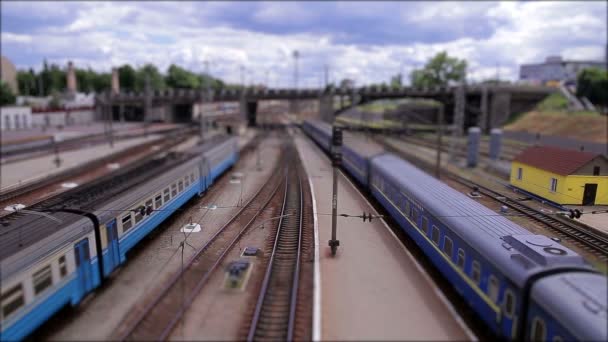 A játék vasúti tilt-shift - Felvétel, videó