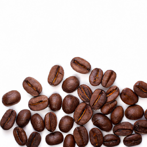 Κόκκοι καφέ απομονωμένοι σε λευκό φόντο - Φωτογραφία, εικόνα