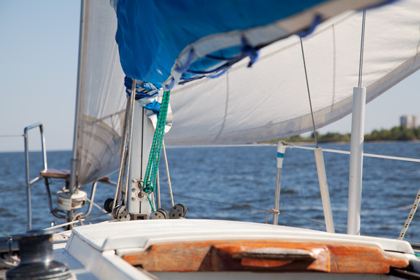 View on deck of sailing yacht - Photo, image