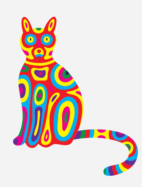 Gatto astratto coloratamente
 - Vettoriali, immagini