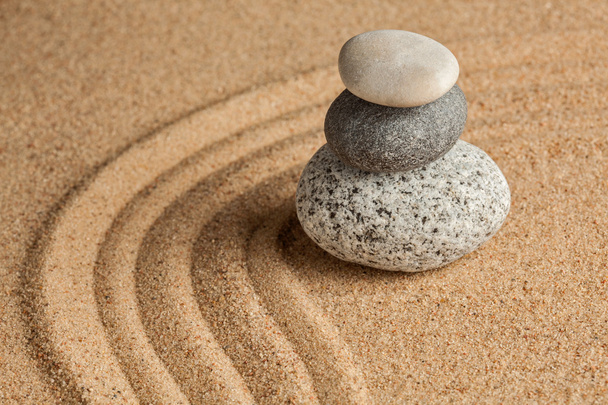 Japonês zen jardim de pedra
 - Foto, Imagem