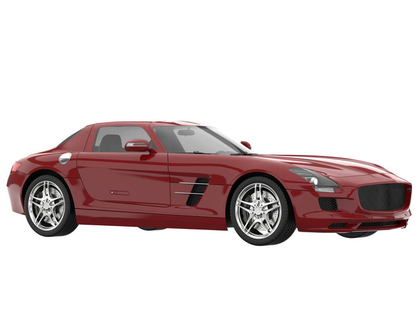 Sport car isolated on white background. 3d rendering - illustration - Photo, Image