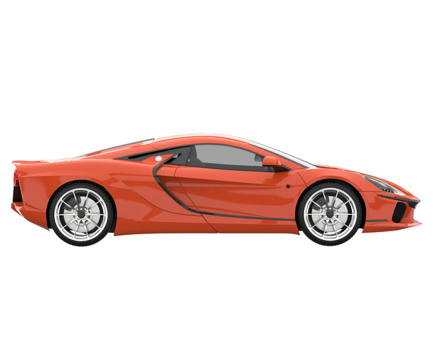 Sport car isolated on white background. 3d rendering - illustration - Foto, immagini