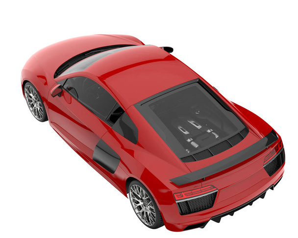 Sport car isolated on white background. 3d rendering - illustration - Photo, image