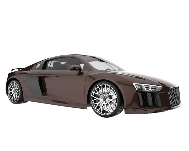 Sport car isolated on white background. 3d rendering - illustration - Φωτογραφία, εικόνα