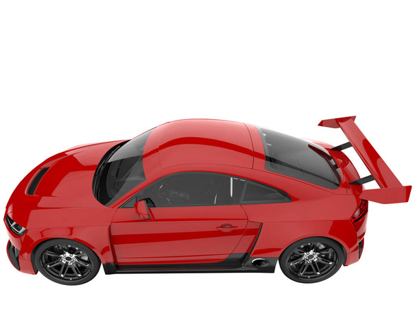 Sport car isolated on white background. 3d rendering - illustration - Foto, immagini