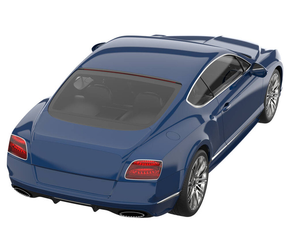 Sport car isolated on white background. 3d rendering - illustration - Φωτογραφία, εικόνα