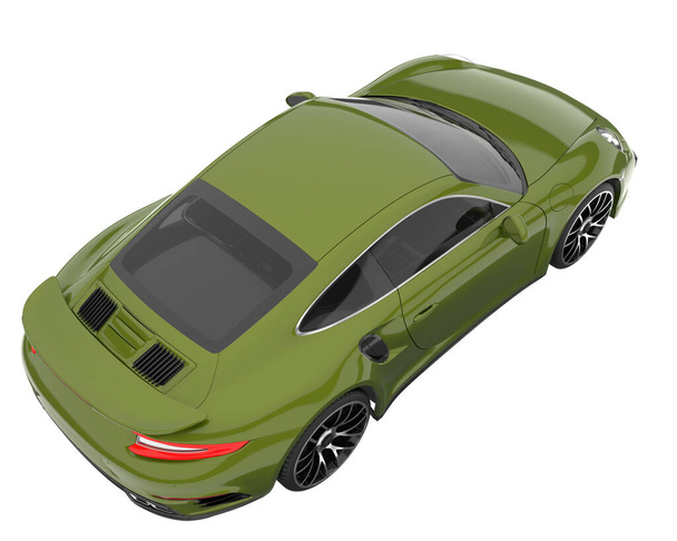 Sport car isolated on white background. 3d rendering - illustration - Foto, Imagen