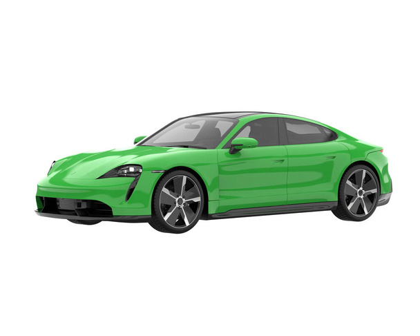 Sport car isolated on white background. 3d rendering - illustration - Foto, Imagen