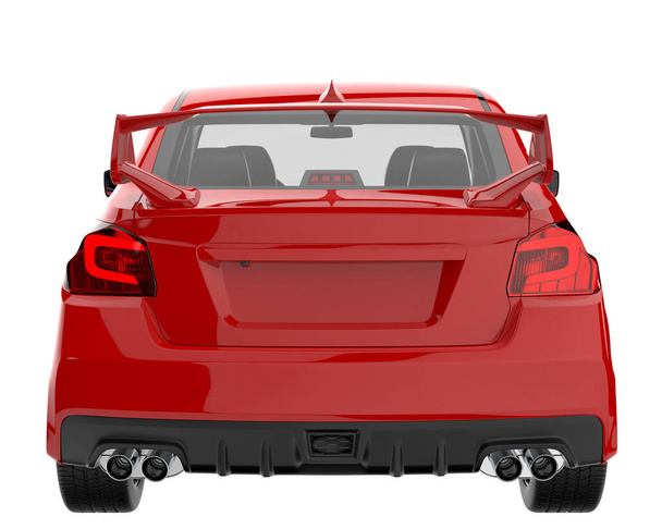 Sport car isolated on white background. 3d rendering - illustration - Zdjęcie, obraz
