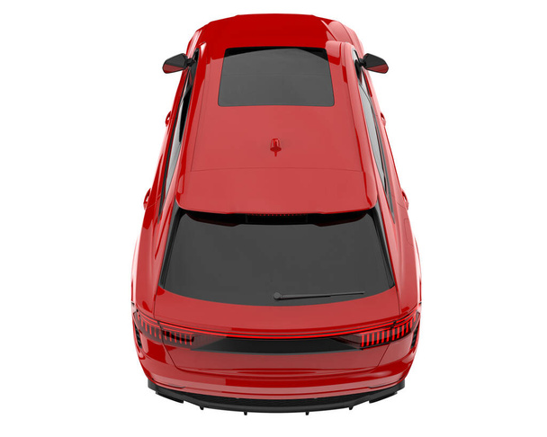 Спортивний автомобіль ізольований на білому тлі. 3d візуалізація - ілюстрація
 - Фото, зображення