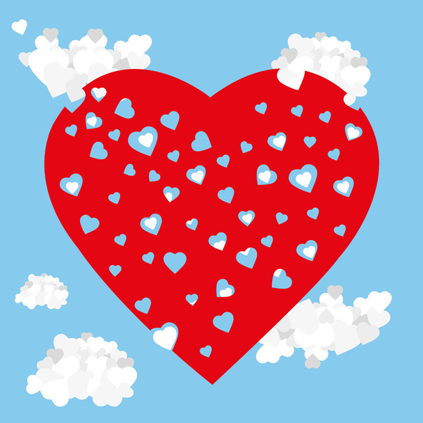 Srdce nebe láska - Vektor, obrázek