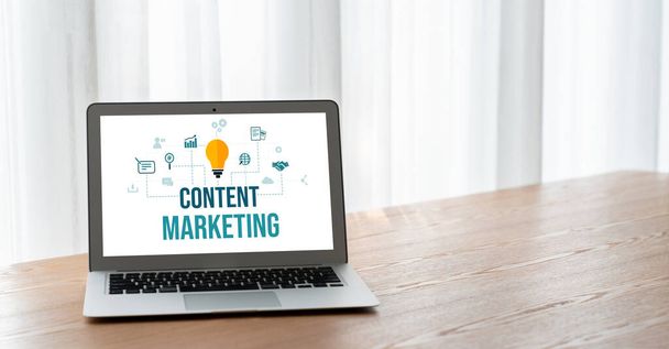 Content marketing for modish online business and e-commerce marketing strategy - Foto, Imagem
