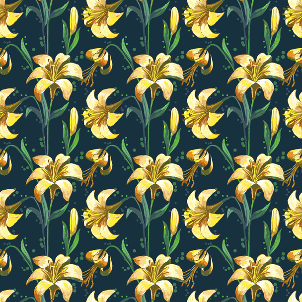Seamless floral pattern with flowers - Vettoriali, immagini
