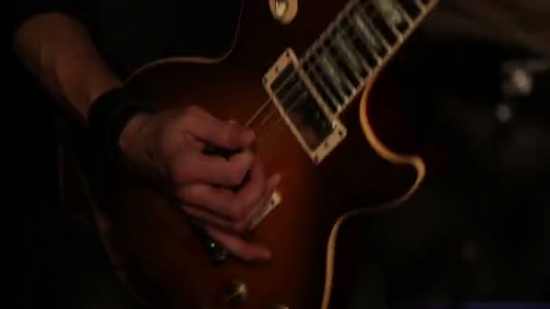 Rock musicians closeup - Video, Çekim