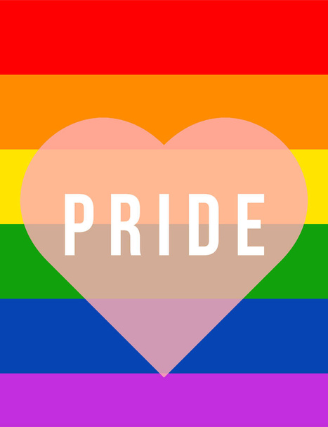 love is love with LGBT flag with the word pride valentines day concept - Foto, imagen