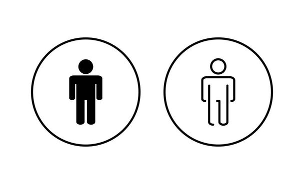 Icônes homme ensemble. signe et symbole masculin. symbole humain - Vecteur, image