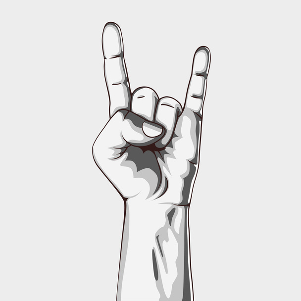 Hand in rock sign - Vektör, Görsel