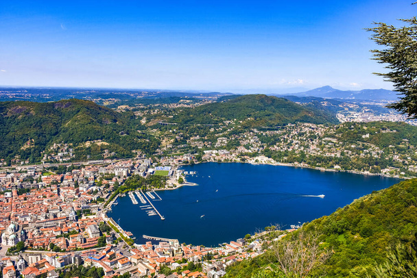 View of the Como Brunate funicular in Lake Como, Nothern Italy. High quality photo - Photo, Image