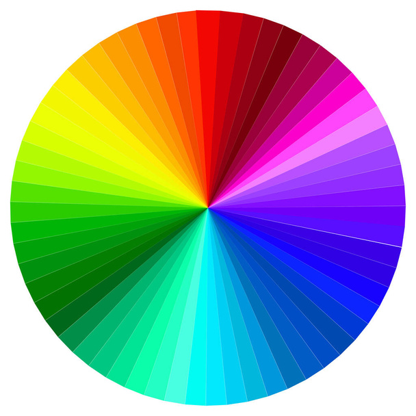 round circle color palette. Gradient color. Vector illustration. EPS 10. - Vektör, Görsel