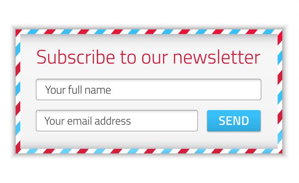 Moderno modulo di newsletter con nome ed email
 - Vettoriali, immagini
