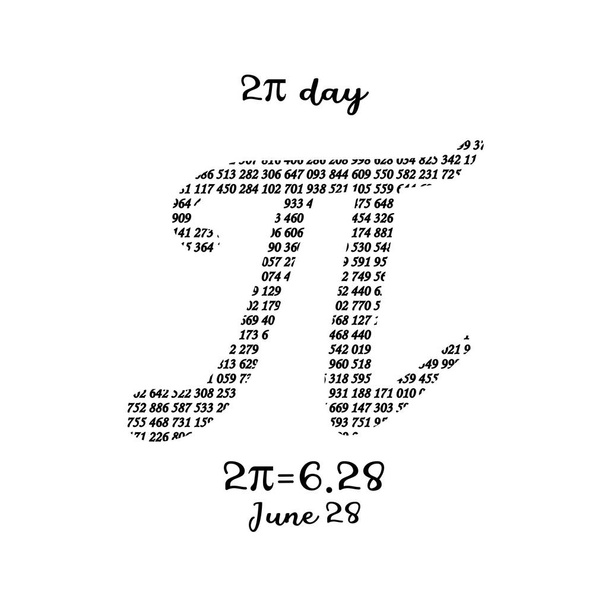 Happy international day of mathematics vector background illustration. World Pi Day banner - Vector, afbeelding