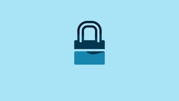 Blue Lockpicks or lock picks for lock picking icon isolated on blue background. 4K Video motion graphic animation . - Filmagem, Vídeo