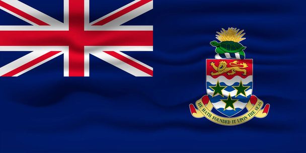 Розмахування прапором країни Кайманові острови. Приклад вектора. - Вектор, зображення