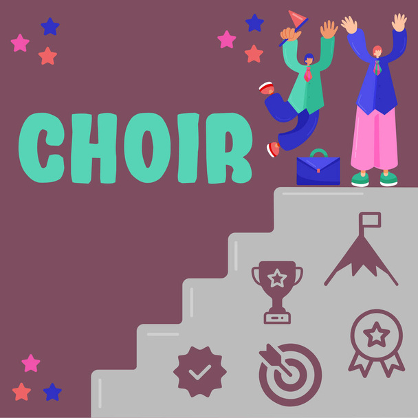 Conceptual display Choir, Internet Concept Група організована для виконання ансамблю співу - Фото, зображення