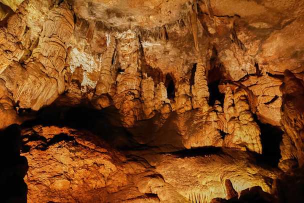 The Cave of Don Juan or Jalance.It develops in a geological context of microcrystalline limestone, in the last marine sediments of the Upper Cretaceous.Located in Jalance,Valencia community, Spain. - Zdjęcie, obraz