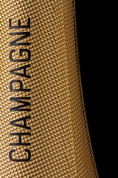 Close up top of a champagne bottle - Photo, Image
