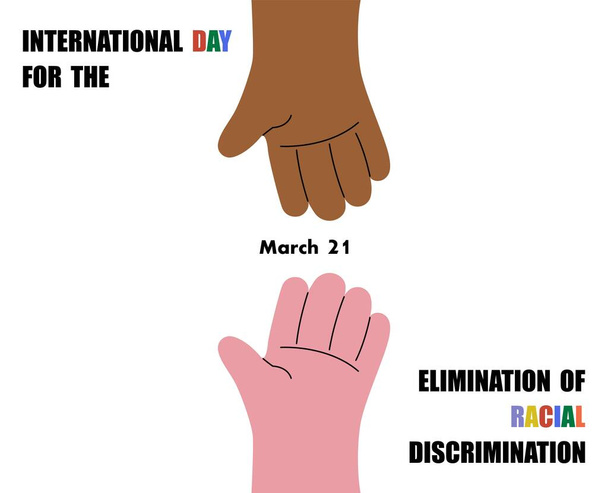 Пост на Міжнародний день боротьби за скасування расової дискримінації - Вектор, зображення