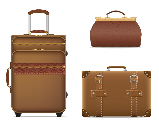 set icons travel bags vector illustration - Wektor, obraz
