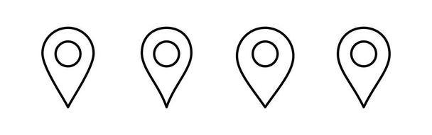 Pin icône vecteur pour le web et l'application mobile. Panneau de localisation et symbole. icône de destination. carte pin - Vecteur, image