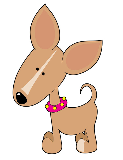 A cartoon of a Chihuahua - Vector, Image