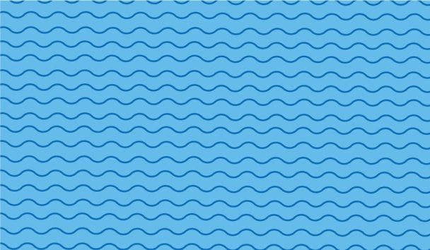 Kék vízhullám vonal minta háttér. Vektorillusztráció. - Vektor, kép