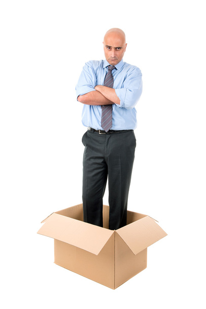 Podnikatel v krabici - Fotografie, Obrázek