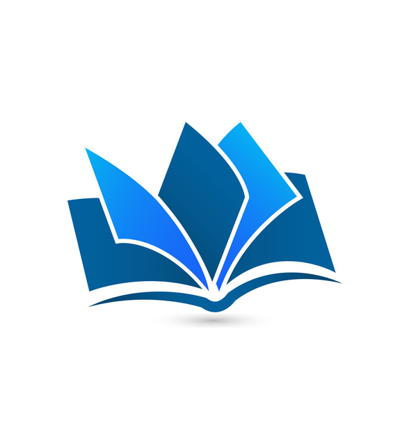Kék könyv logo vektoros - Vektor, kép