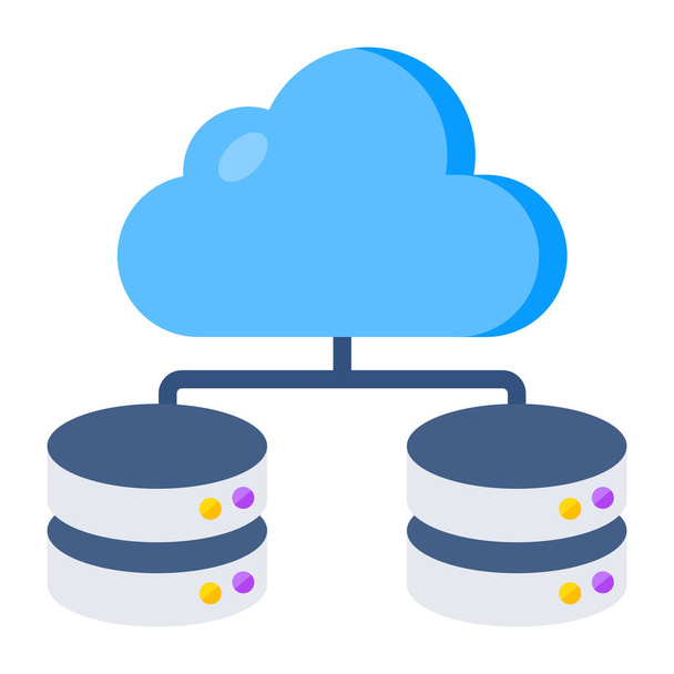 An icon design of cloud database  - Vektor, Bild