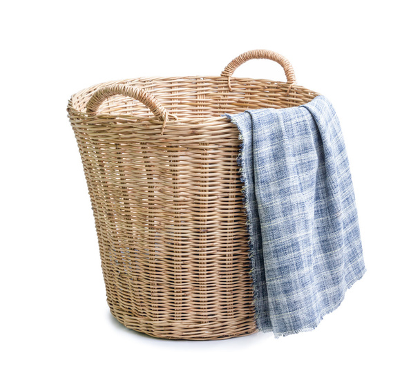 Handmade wicker baskets with hand-woven fabrics - Photo, Image
