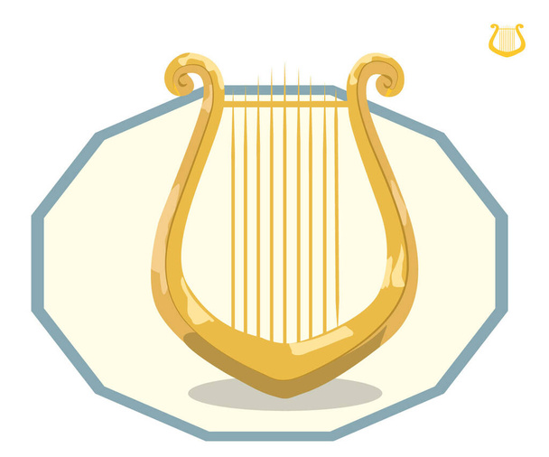 kifara is a musical instrument that is close to the Greek lyre - Vector, Image