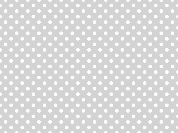 white polka dots pattern over light gray useful as a background - Vetor, Imagem