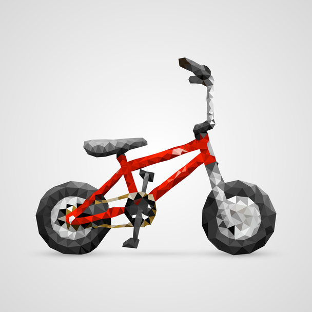 Polygonal 3d bike. vector illustration - Vetor, Imagem