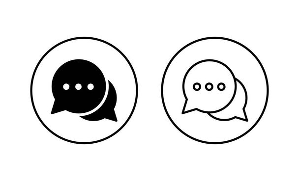 Ikony rozhovoru nastaveny. znak a symbol hlasové bubliny. ikona komentáře. zpráva - Vektor, obrázek